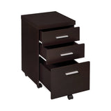 Skylar Computer Desk With Keyboard Drawer Cappuccino 4PC Set - 800901-S3 Pie's Variety Store