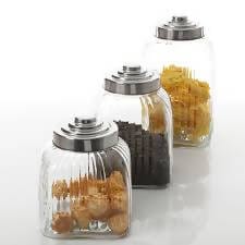 Gibson Cottage Chic 3 Pc Canister Set with Stainless Steel Lid - 08508131360 Pie's Variety Store