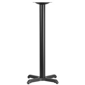 22 Inches  x 22 inches   Restaurant Table X-Base with 3 inches Dia. Bar Height Column [XU-T2222-BAR-GG] Fl Furniture