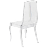 Elegance Crystal Ice Stacking Chair with Full Back Vertical Line Design - BH-K002-CRYSTAL-GG ADRIAN'S ELECTRONICS