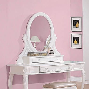 Caroline Vanity Mirror White - 400727 Pie's Variety Store