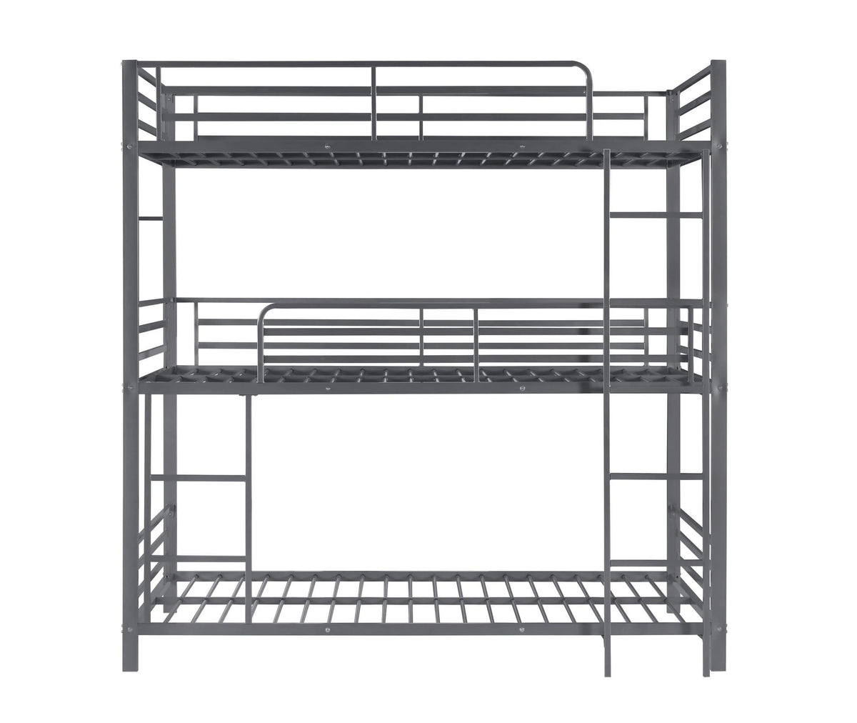 Maynard Metal Triple Twin Bunk Bed Gunmetal - 422670 A-Z Store Nadia