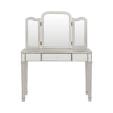 2-Piece Vanity Set Metallic Platinum And White - 930131 Pie's Variety Store