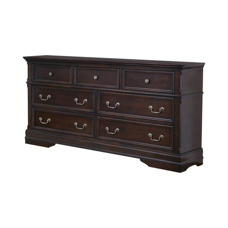 Cambridge 7-Drawer Rectangular Dresser Cappuccino Collection