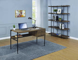 Lawtey 2-Drawer Writing Desk With Outlet Aged Walnut -this wooden desk has all you need for hours of productivity. 804291 coastmega
