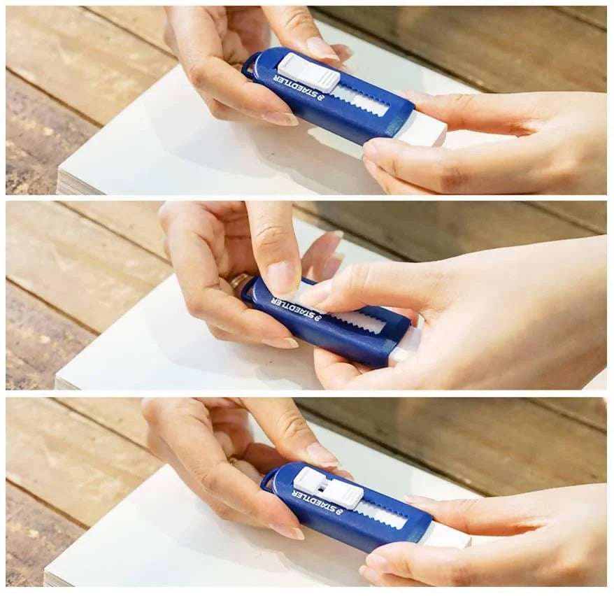 Staedtler PVC-Free Eraser with Sliding Plastic Sleeve detailed erasing and feathering easy - 525 PS1 Pie's Variety Store