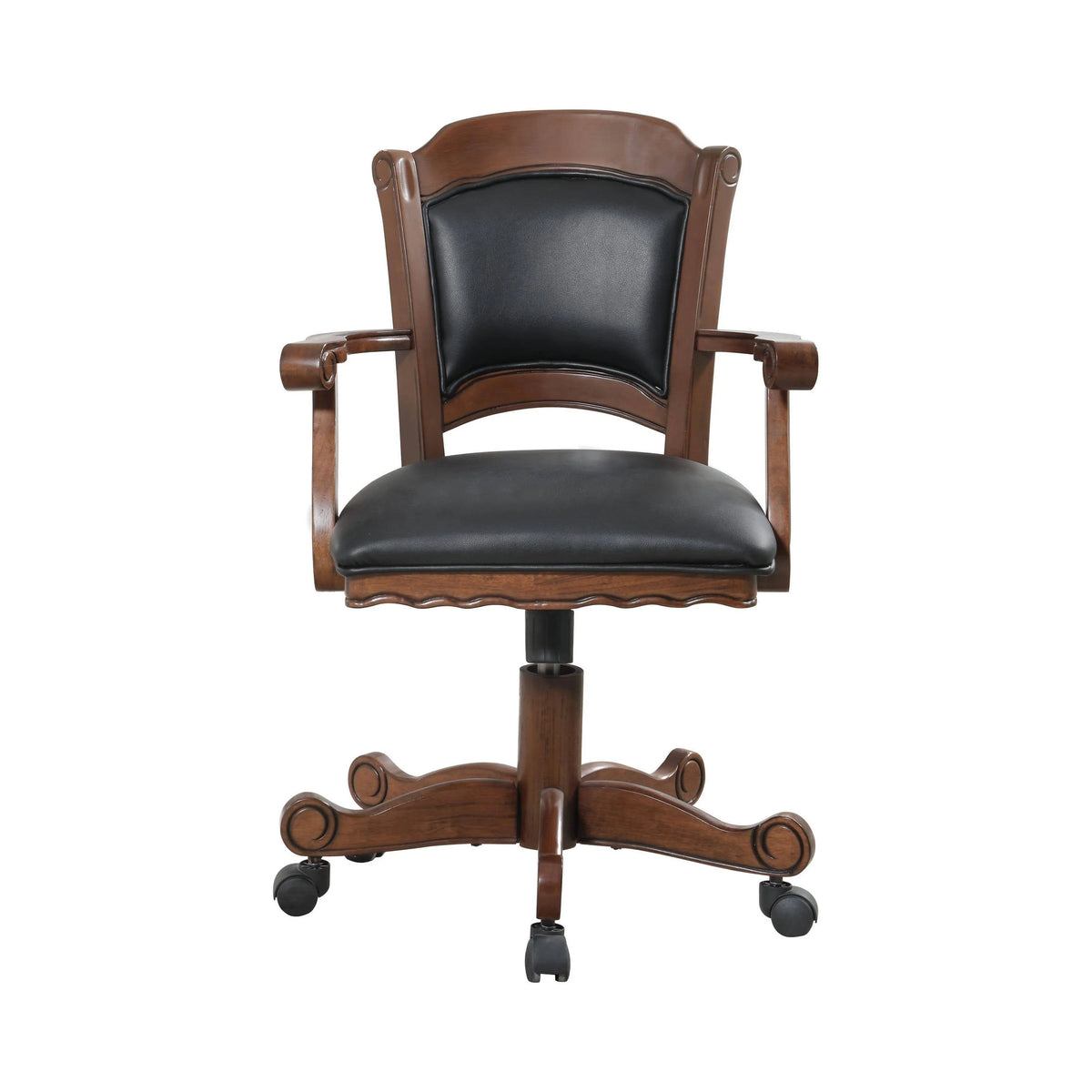 Turk Game Chair With Casters Black And Tobacco - 100872 Pie's Variety Store