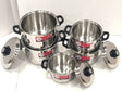 Zebra Image 10 Piece Tall Stainless Steel Sauce Pot Set with Lid 18 - 26 CM - 185033 Elegant AccScents