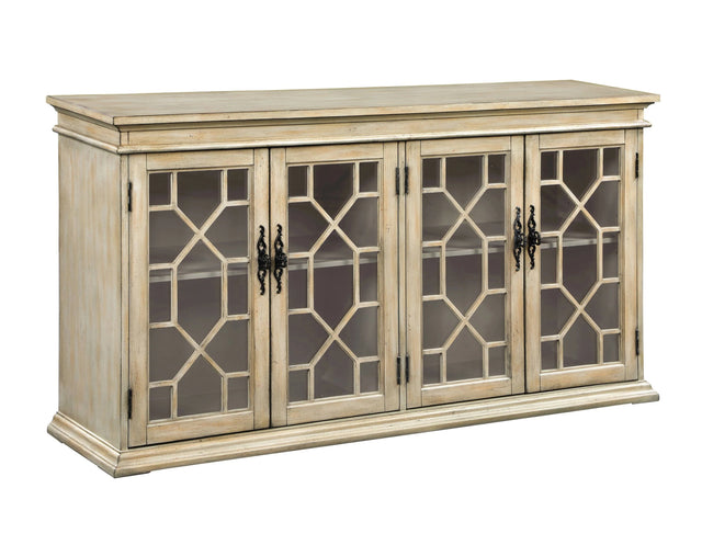 Glass Door Accent Cabinet Light Honey - 950858 Pie's Variety Store