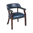 Upholstered Office Chair With Nailhead Trim Blue - 511N Pie's Variety Store