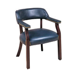 Upholstered Office Chair With Nailhead Trim Blue - 511N Pie's Variety Store