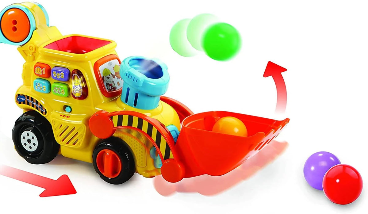 VTech POP and Drop Digger Educational Push Along Digger for Toddler - 80-506003 Pie's Variety Store