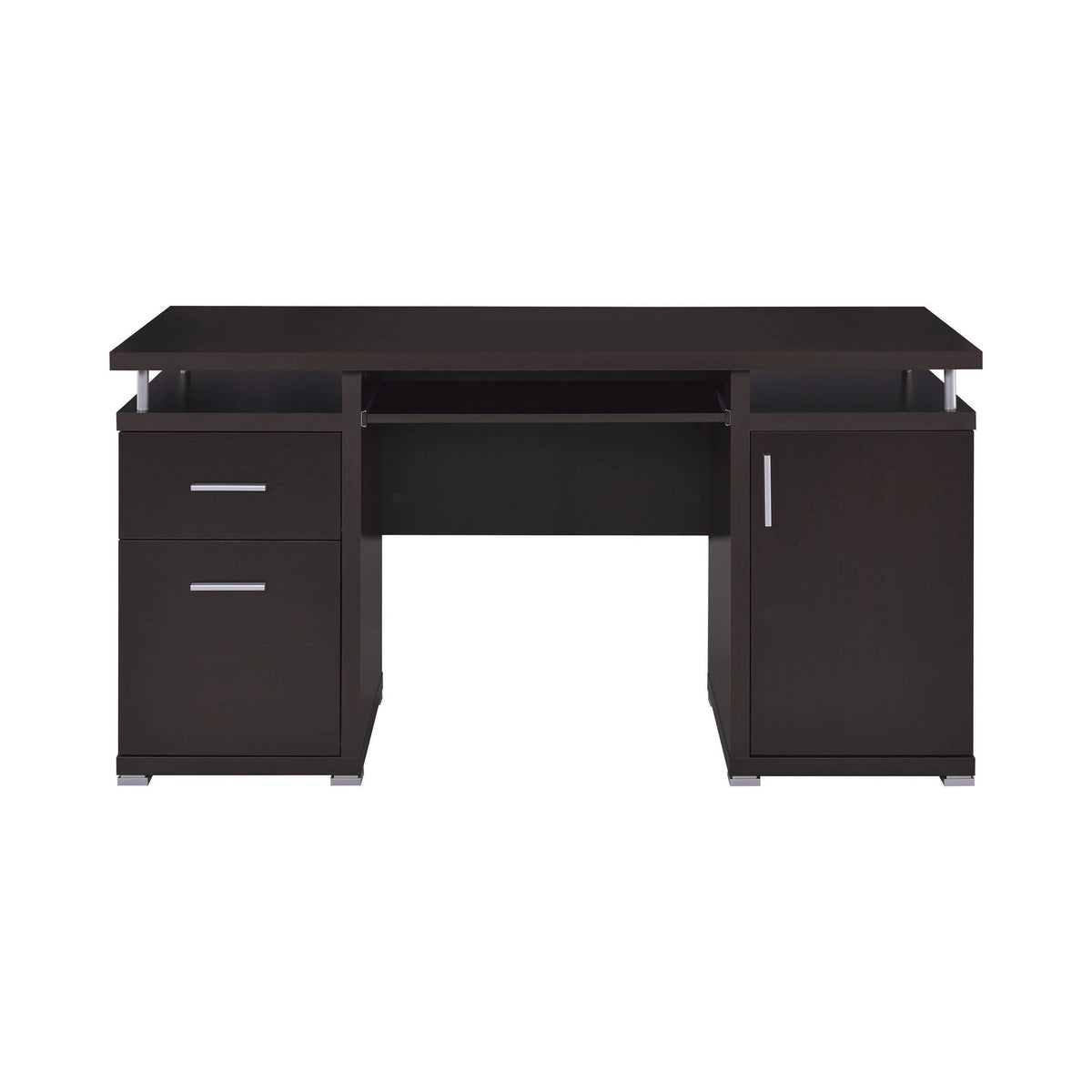 Tracy 2-Drawer Computer Desk Cappuccino - 800107 Pie's Variety Store