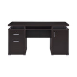 Tracy 2-Drawer Computer Desk Cappuccino - 800107 Pie's Variety Store