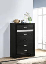 Miranda 5-Drawer Chest Black And Rhinestone - 206365 Pie's Variety Store