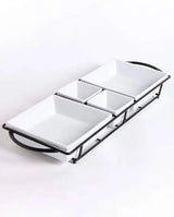 Gibson Gracious Dining Set of 5 Rectangle Serving Dishes -9270705 Bulk Buys 4 pcs in Case Mega Bulk Buys