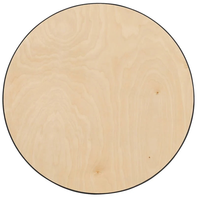 36'' Round Wood Cocktail Table with 30'' and 42'' Columns [XA-36-COTA-GG] Pie's Variety Store