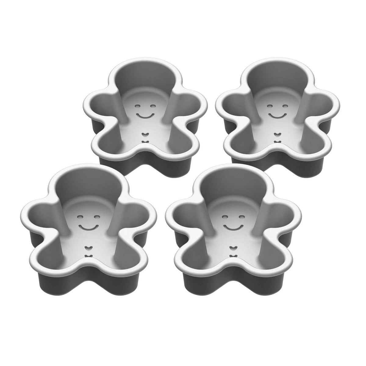 Cuisinart 4 piece Mini Gingerbread Man Set raises the bar on holiday baked goods. Cast aluminum baking pans provide fine details and superior baking performance. The non-stick coating makes for easy release and clean up - CU-CMBM-4GBM Elegant AccScents