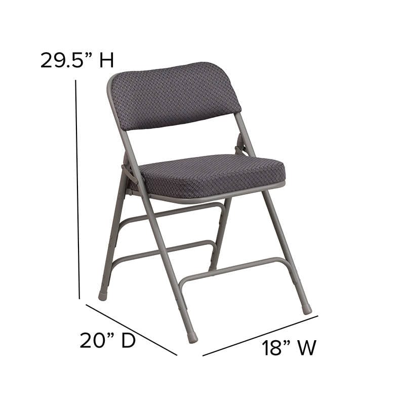 HERCULES Series Premium Curved Triple Braced & Double Hinged Burgundy Fabric Metal Folding Chair [AW-MC320AF-BG-GG] Pie's Variety Store