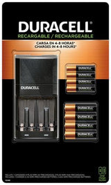 Duracell Recharge Set for 6 Batteries AA and 2 AAA; delivers dependable power to your everyday devices throughout the home