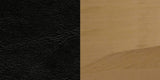 HERCULES Series Vertical Slat Back Natural Wood Restaurant Chair - Black Vinyl Seat [XU-DGW0008VRT-NAT-BLKV-GG] Pie's Variety Store