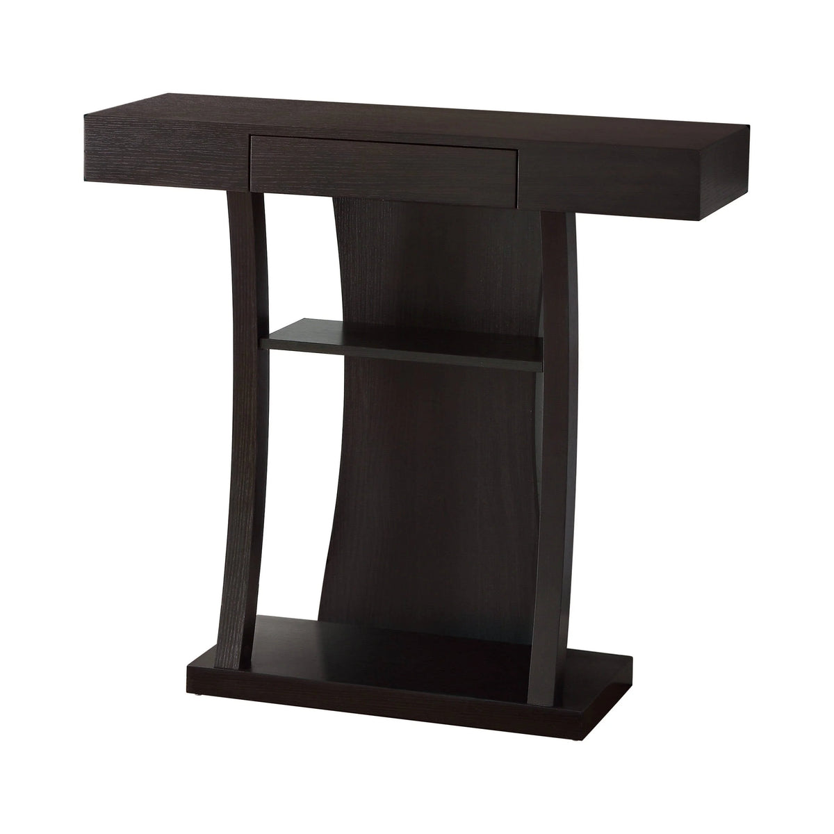 2-Shelf Rectangular Console Table Cappuccino - 950048 Pie's Variety Store