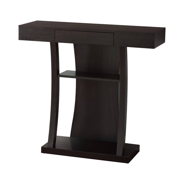 2-Shelf Rectangular Console Table Cappuccino - 950048 Pie's Variety Store
