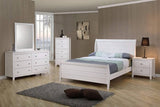 Selena Full Sleigh Platform Bed White - 400231F Pie's Variety Store