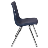 Advantage Black Student Stack School Chair - 16-inch [ADV-SSC-16BLK] Pie's Variety Store