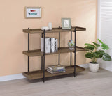 Lawtey 3-Shelf Bookcase Aged Walnut - 804293 coastmega