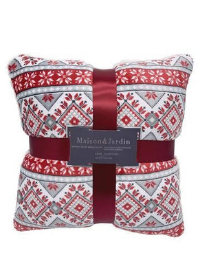 Maison and Jardin/Maison and Jardin Holiday Printed Velvet Berber Pillow 2 units Northpoint Trading Inc. Cloud Velvet Berber Pillows