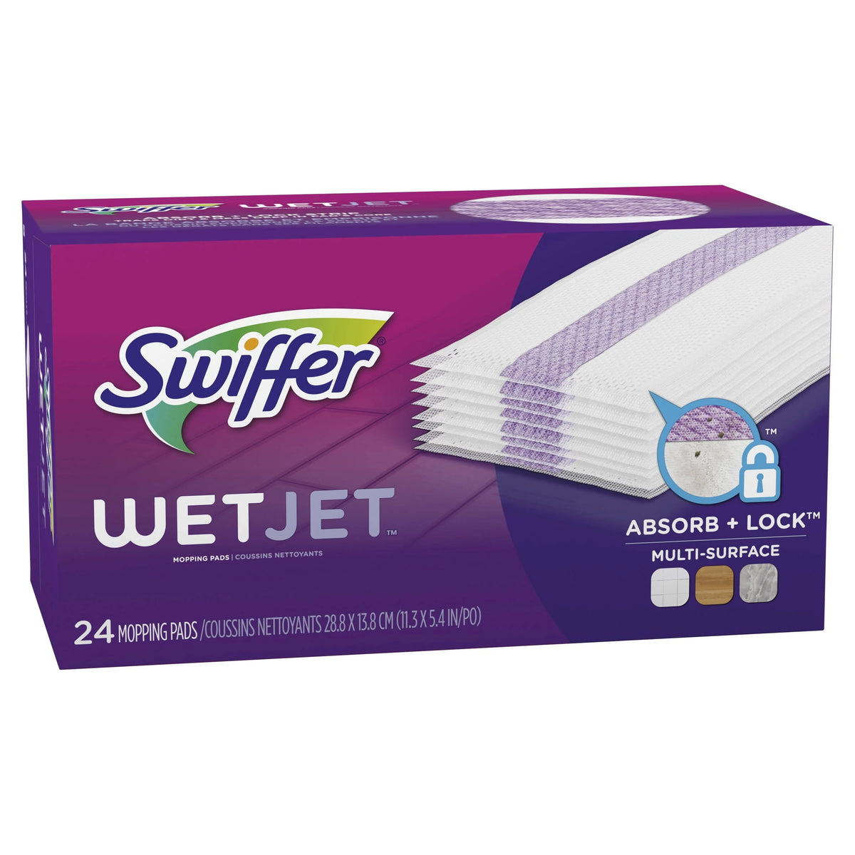Swiffer Wet Jet Pad Refills Hardwood Floor Cleaner Spray Mop Multi Surface 24 Ct - 03700008443 Pie's Variety Store