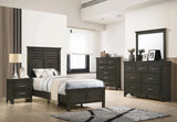 Newberry Twin Panel Bed Bark Wood - 205431T Pie's Variety Store