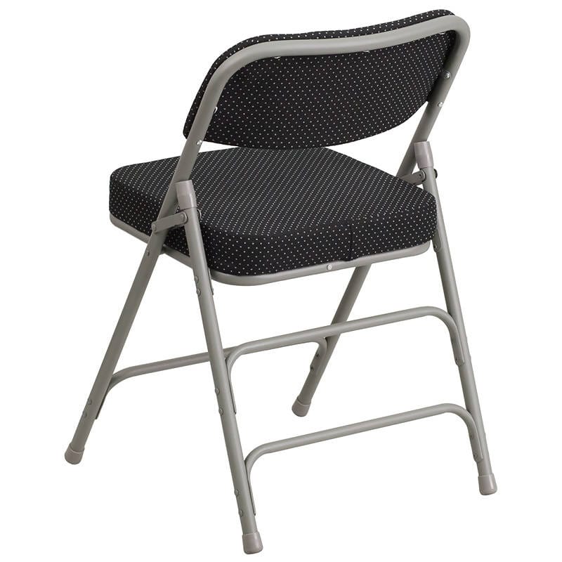 HERCULES Series Premium Curved Triple Braced & Double Hinged Burgundy Fabric Metal Folding Chair [AW-MC320AF-BG-GG] Pie's Variety Store