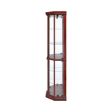 6-Shelf Corner Curio Cabinet Medium Brown - 3393 Pie's Variety Store