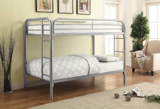 Morgan Twin Over Twin Bunk Bed Silver - 2256V A-Z Store Nadia