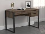 Pattinson 3-Drawer Writing Desk Aged Walnut And Gunmetal - 803370 Pie's Variety Store