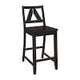 Counter Height Stool with Footrest Black - 193499 Pie's Variety Store