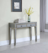 2-Drawer Console Table Grey And Champagne - 950936 Pie's Variety Store
