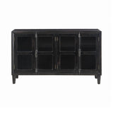 Mapleton 4-Door Accent Cabinet Black - 950780 Pie's Variety Store