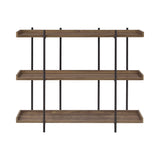 Lawtey 3-Shelf Bookcase Aged Walnut - 804293 coastmega