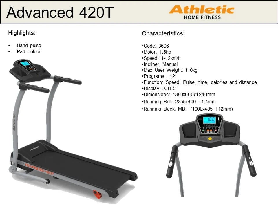Athletic Treadmill 420T Gym Depot TT