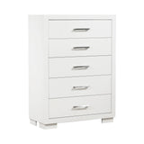 Jessica 5-Drawer Chest White - 202995 Pie's Variety Store
