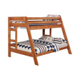 Wrangle Hill Twin Over Full Bunk Bed With Built-In Ladder Amber Wash - 460093 A-Z Store Nadia