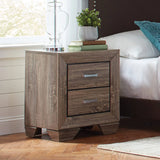 Kauffman Queen Panel Bed Washed Taupe 4PC Set - SET4PC204191Q Pie's Variety Store