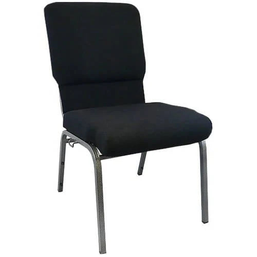 Advantage Navy Church Chair with Book Rack 18.5 in. Wide [PCHT185-101-BR] Pie's Variety Store