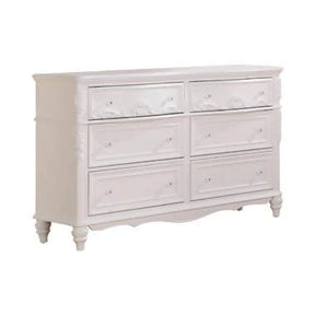 Caroline 6-Drawer Rectangular Dresser White - 400723 Pie's Variety Store