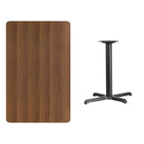 30'' x 48'' Rectangular Black Laminate Table Top with 24'' Round Table Height Base [XU-BLKTB-3048-TR24-GG] Pie's Variety Store