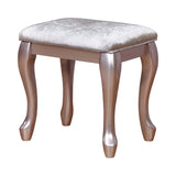 Caroline Vanity Stool White And Metallic Lilac - 400898 Pie's Variety Store