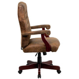 Bomber Brown Classic Executive Swivel Office Chair with Arms [802-BRN-GG] Pie's Variety Store